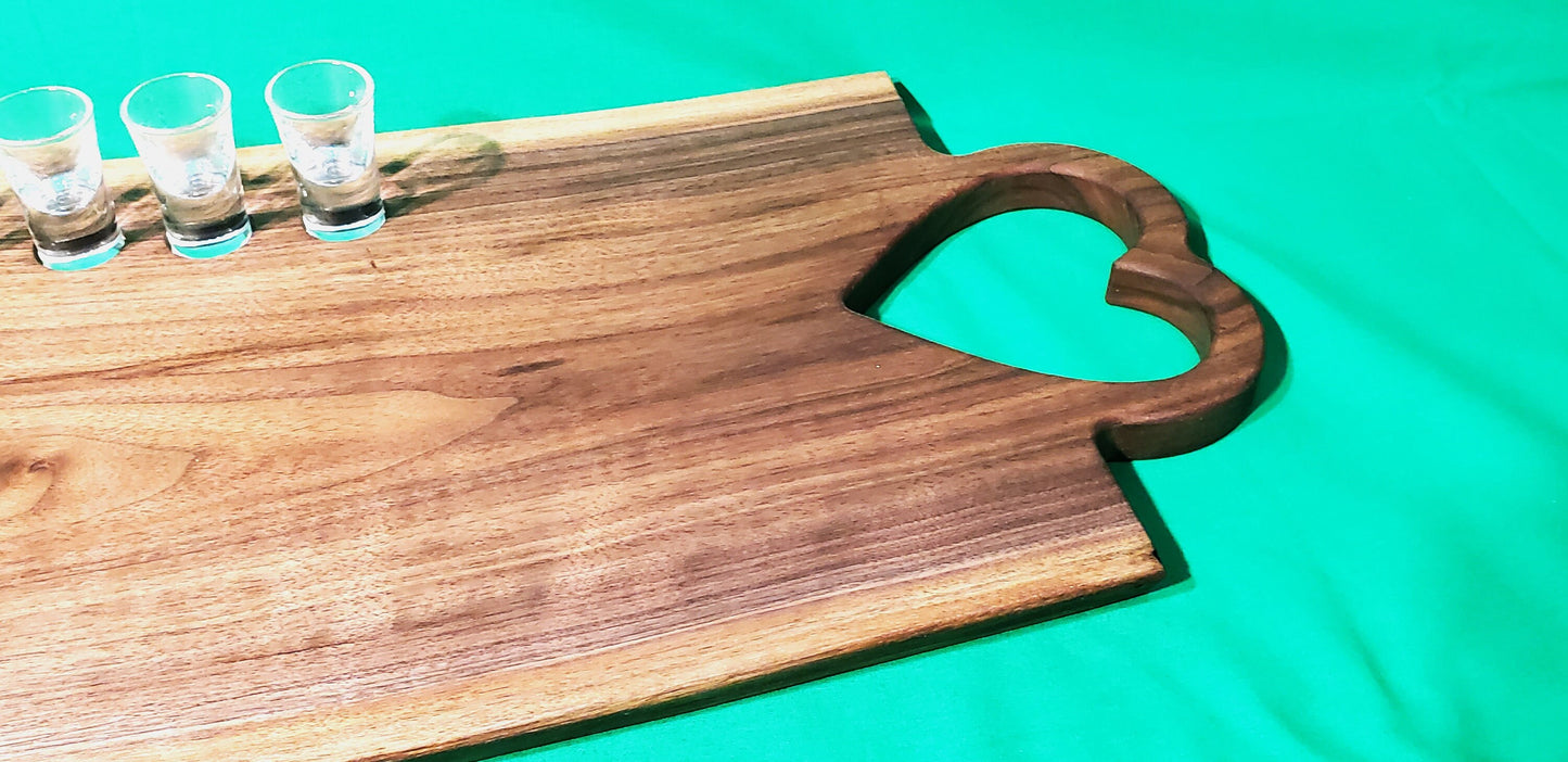 Heart Shaped Handle Charcuterie Board