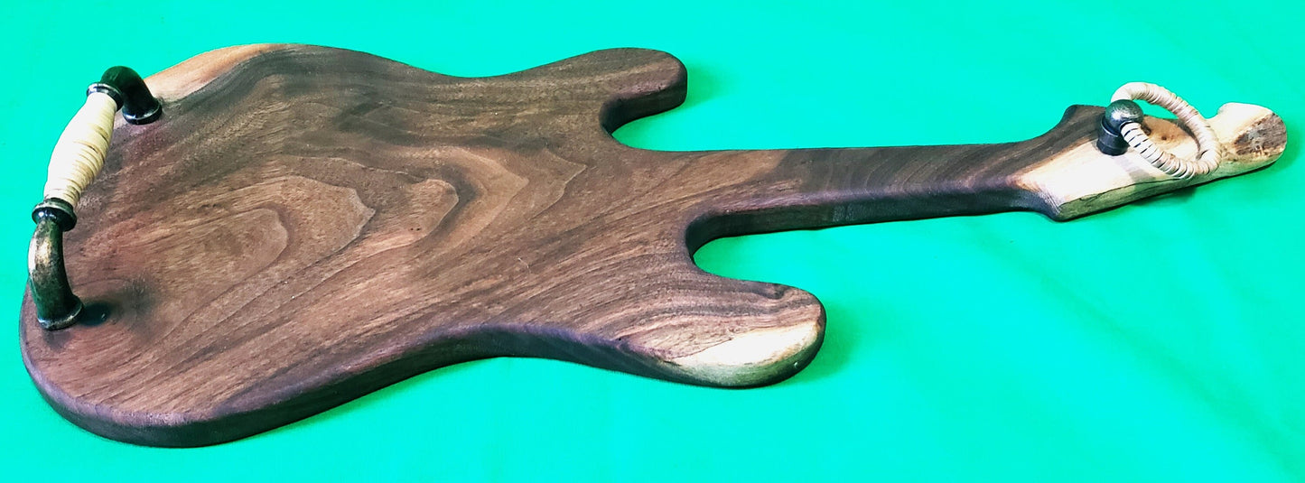 Guitar Shaped Charcuterie Board w Novelty Handles