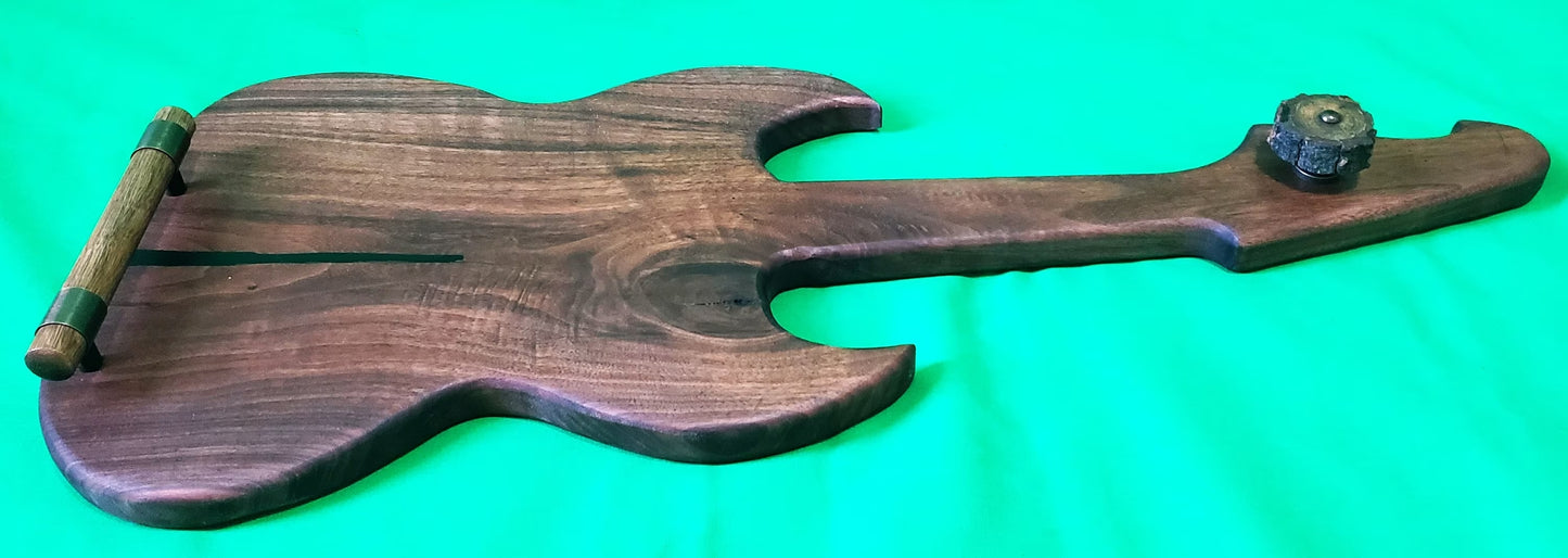 Guitar Shaped Charcuterie Board w Novelty Handles