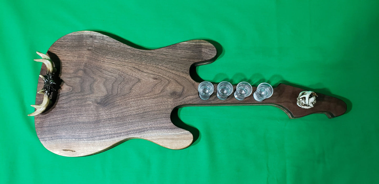 Guitar Shaped Charcuterie Board w Novelty Handles