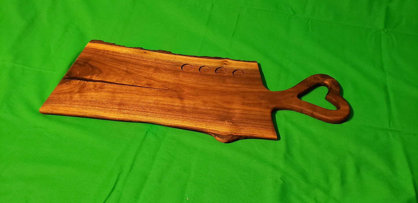 Heart Shaped Handle Charcuterie Board