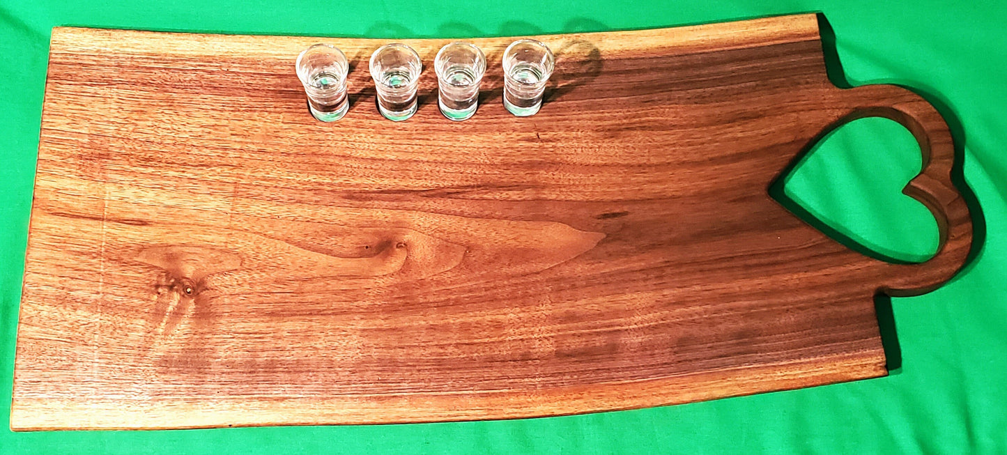 Heart Shaped Handle Charcuterie Board
