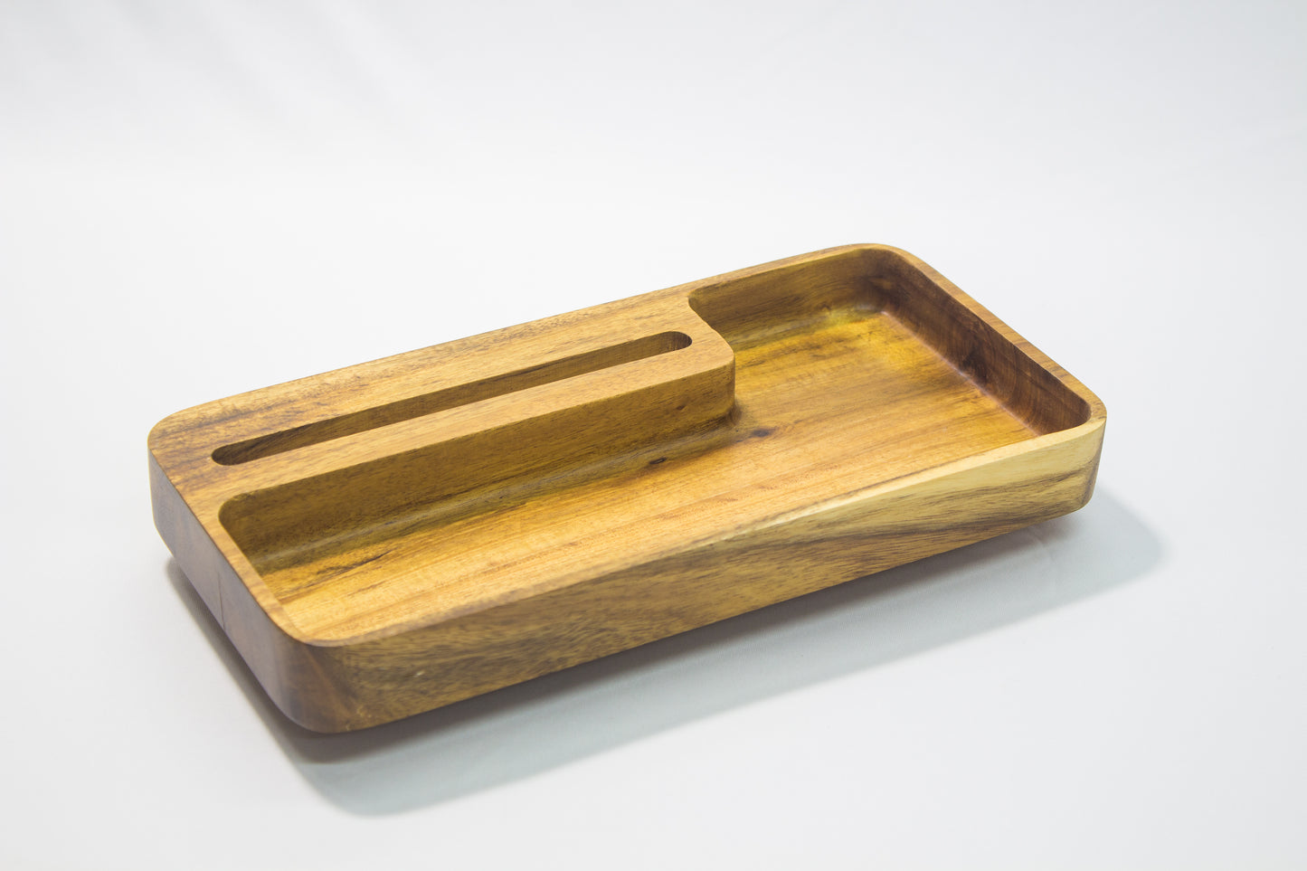 Mobile Phone Holder/Solid Wood Snack Serving Tray